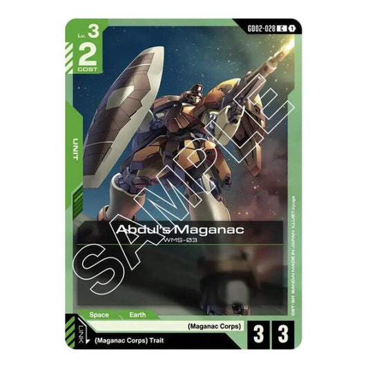 Abdul's Maganac (GD02) #GD02-028 Common (Lightly Played) Dual Impact Gundam Card Game: 2025