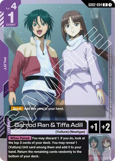 Garrod Ran & Tiffa Adill (GD02) #GD02-094 Rare (Holofoil Near Mint) Dual Impact Gundam Card Game: 2025