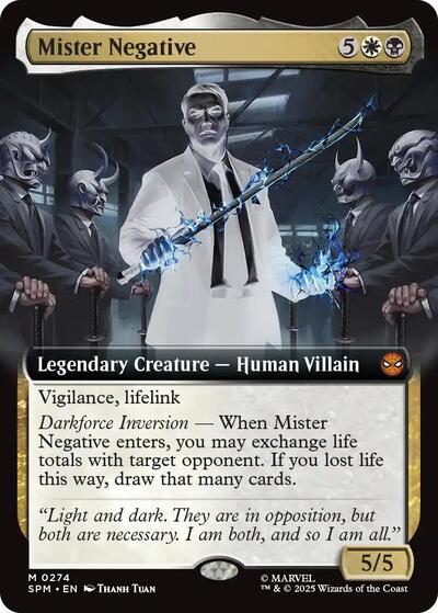 Mister Negative (Extended Art) (SPM) #274 Mythic Rare (Near Mint) Marvel's Spider-Man Magic: The Gathering: 2025