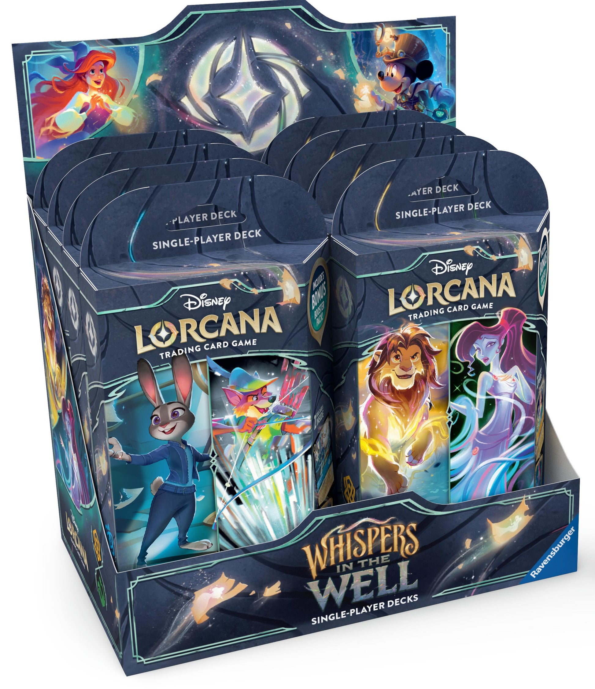 Disney Lorcana: Whispers in the Well Starter Deck Display
