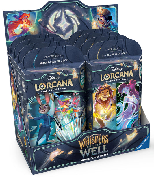 Disney Lorcana: Whispers in the Well Starter Deck Display