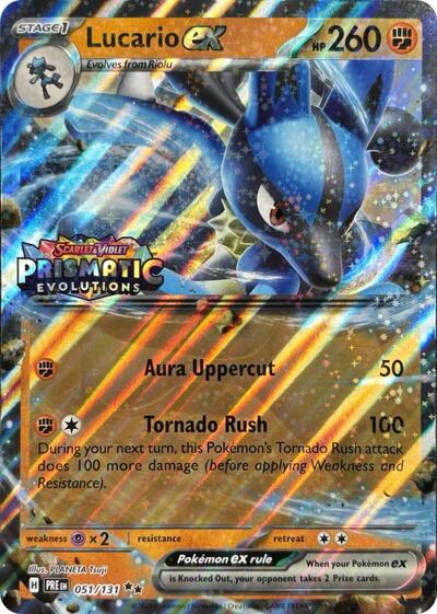 Lucario ex (Prismatic Evolutions Stamp) (MCAP) #051/131 Double Rare (Holofoil Near Mint) Miscellaneous Cards & Products Pokemon: 2026