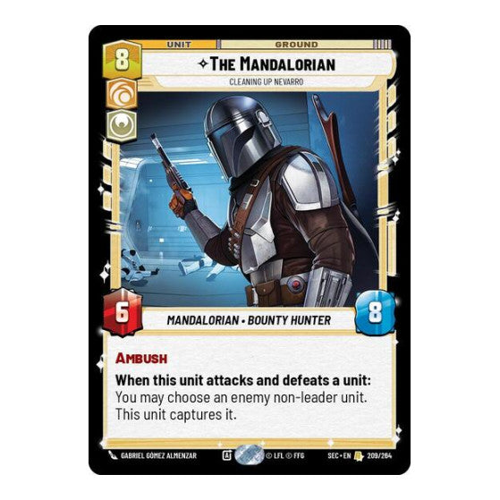 The Mandalorian - Cleaning up Nevarro (SEC) #209/264 Rare (Near Mint) Secrets of Power Star Wars: Unlimited: 2025