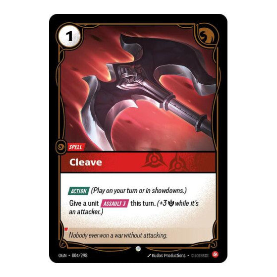 Cleave (OGN) #004/298 Common (Near Mint) Origins Riftbound: League of Legends Trading Card Game: 2025