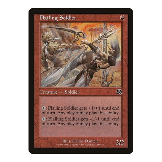 Flailing Soldier (MMQ) #189 Common (Lightly Played) Mercadian Masques Magic: The Gathering: 1999