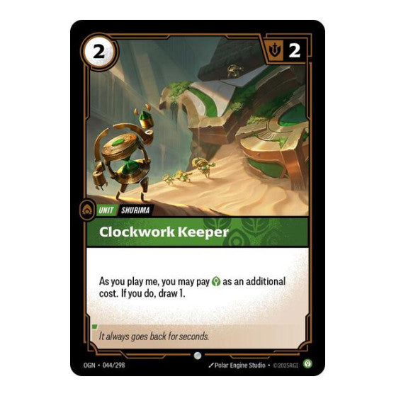 Clockwork Keeper (OGN) #044/298 Common (Near Mint) Origins Riftbound: League of Legends Trading Card Game: 2025