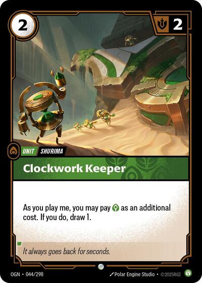 2025 Riftbound League of Legends Trading Card Game: Origins (OGN) - Clockwork Keeper (#044/298, Common) (Near Mint)