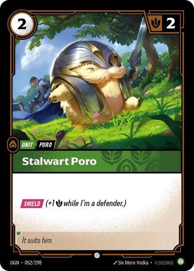 2025 Riftbound League of Legends Trading Card Game: Origins (OGN) - Stalwart Poro (#052/298, Common) (Near Mint)