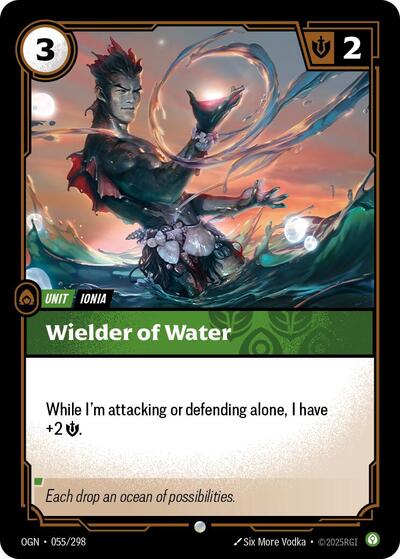 Wielder of Water (OGN) #055/298 Common Origins Riftbound: League of Legends Trading Card Game: 2025
