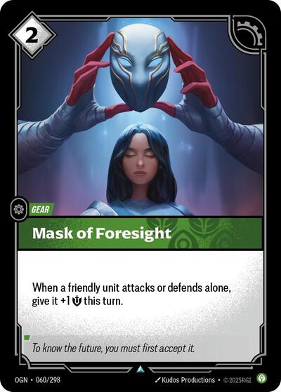 Mask of Foresight (OGN) #060/298 Uncommon (Near Mint) Origins Riftbound: League of Legends Trading Card Game: 2025
