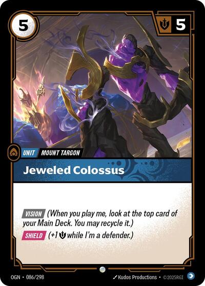 Jeweled Colossus (OGN) #086/298 Common (Near Mint) Origins Riftbound: League of Legends Trading Card Game: 2025