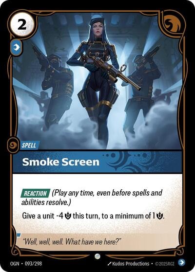 Smoke Screen (OGN) #093/298 Common (Near Mint) Origins Riftbound: League of Legends Trading Card Game: 2025