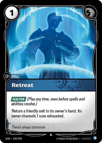 Retreat (OGN) #104/298 Uncommon Origins Riftbound: League of Legends Trading Card Game: 2025