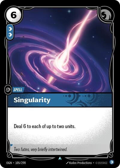 Singularity (OGN) #105/298 Uncommon (Near Mint) Origins Riftbound: League of Legends Trading Card Game: 2025