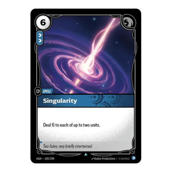 Singularity (OGN) #105/298 Uncommon (Near Mint) Origins Riftbound: League of Legends Trading Card Game: 2025
