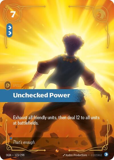 Unchecked Power (OGN) #123/298 Epic Origins Riftbound: League of Legends Trading Card Game: 2025