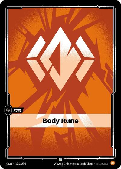 Body Rune (OGN) #126/298 Common (Near Mint) Origins Riftbound: League of Legends Trading Card Game: 2025
