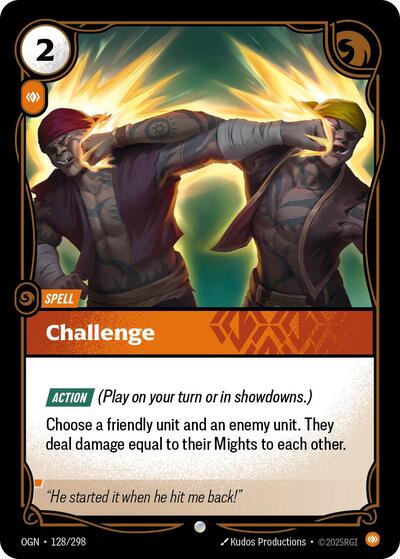 2025 Riftbound League of Legends Trading Card Game: Origins (OGN) - Challenge (#128/298, Common) (Near Mint)