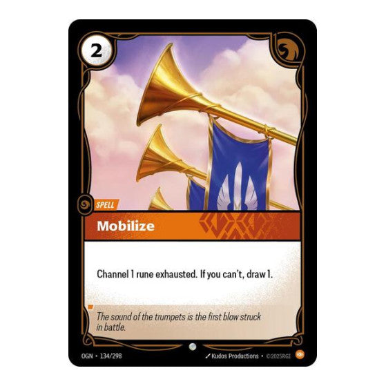 Mobilize (OGN) #134/298 Common (Near Mint) Origins Riftbound: League of Legends Trading Card Game: 2025
