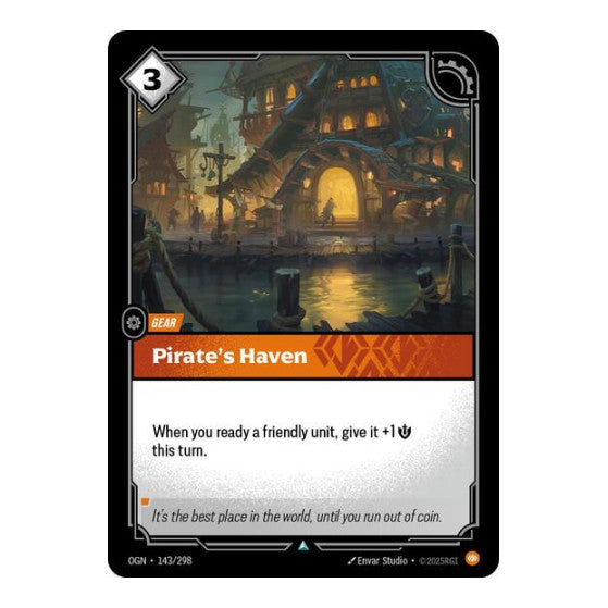 Pirates Haven (OGN) #143/298 Uncommon (Near Mint) Origins Riftbound: League of Legends Trading Card Game: 2025