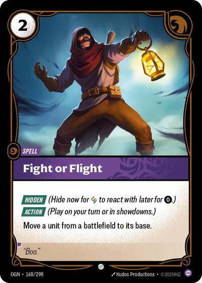 2025 Riftbound League of Legends Trading Card Game: Origins (OGN) - Fight or Flight (#168/298, Common)