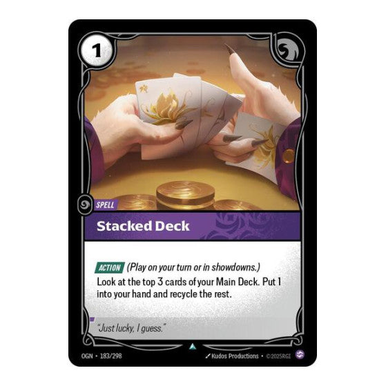 Stacked Deck (OGN) #183/298 Uncommon (Near Mint) Origins Riftbound: League of Legends Trading Card Game: 2025