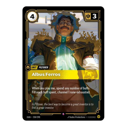 Albus Ferros (OGN) #230/298 Rare (Foil Near Mint) Origins Riftbound: League of Legends Trading Card Game: 2025