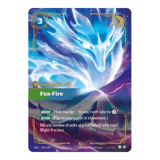 Fox-Fire (OGN) #256/298 Epic (Foil Near Mint) Origins Riftbound: League of Legends Trading Card Game: 2025