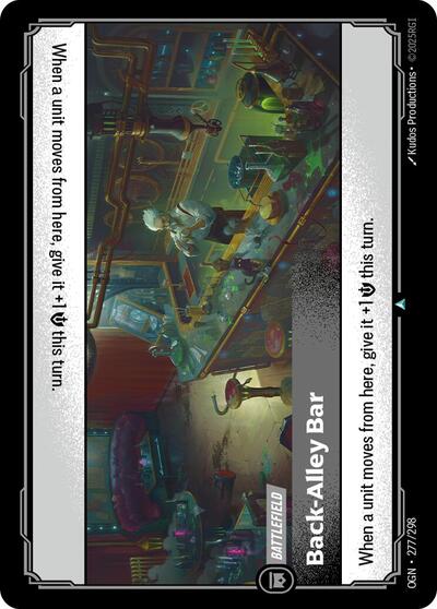 Back-Alley Bar (OGN) #277/298 Uncommon (Near Mint) Origins Riftbound: League of Legends Trading Card Game: 2025