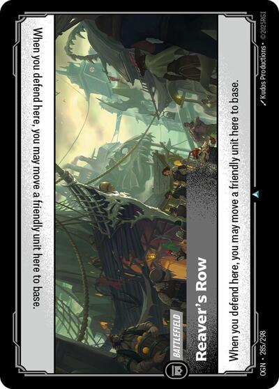 Reaver's Row (OGN) #285/298 Uncommon (Near Mint) Origins Riftbound: League of Legends Trading Card Game: 2025