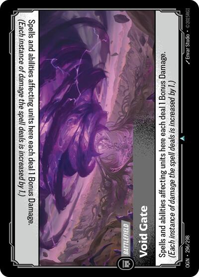 Void Gate (OGN) #296/298 Uncommon (Near Mint) Origins Riftbound: League of Legends Trading Card Game: 2025