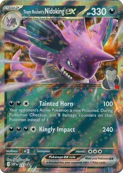 Team Rockets Nidoking ex 217 (SVP) #217 Promo (Holofoil Near Mint) SV: Scarlet & Violet Promo Cards Pokemon: 2023