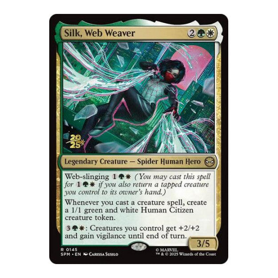 Silk, Web Weaver (PRE) #145 Rare (Foil Near Mint) Prerelease Cards Magic: The Gathering: 2026