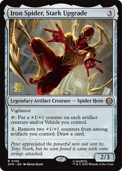 Iron Spider Stark Upgrade (PRE) #166 Rare (Foil Near Mint) Prerelease Cards Magic: The Gathering: 2026