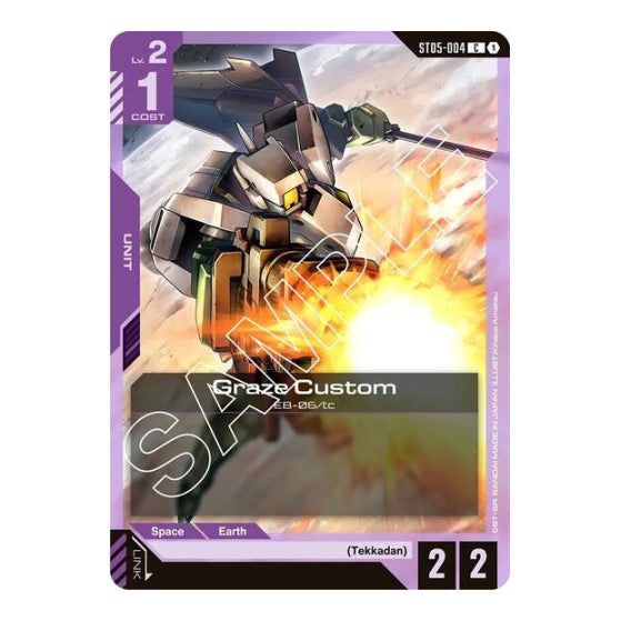 Graze Custom (ST05) #ST05-004 Common (Lightly Played) Starter Deck 05: Iron Bloom Gundam Card Game: 2025
