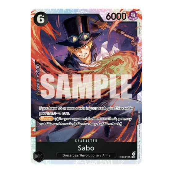 Sabo - PRB02-014 (PRB-02) #PRB02-014 Super Rare (Foil Lightly Played) Premium Booster -The Best- Vol. 2 One Piece Card Game: 2025