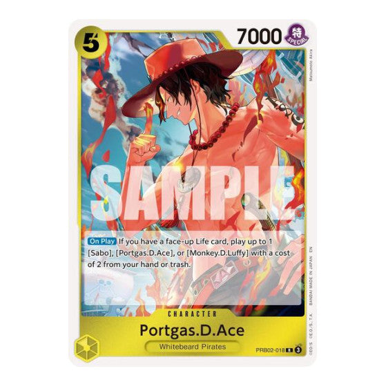 Portgas.D.Ace - PRB02-018 (PRB-02) #PRB02-018 Rare (Foil Near Mint) Premium Booster -The Best- Vol. 2 One Piece Card Game: 2025