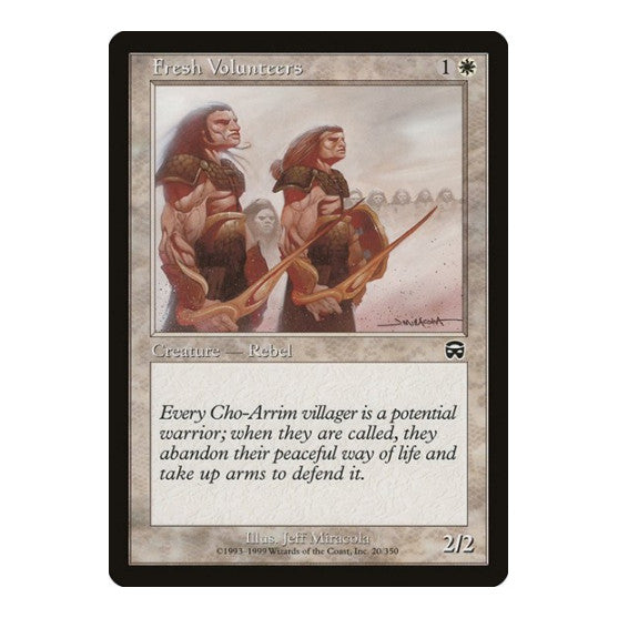 Fresh Volunteers (MMQ) #20 Common (Moderately Played) Mercadian Masques Magic: The Gathering: 1999