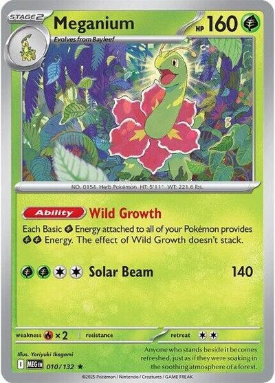 Meganium (MEG) #010/132 Rare ME01: Mega Evolution Pokemon: 2025
