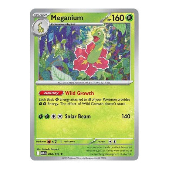 Meganium (MEG) #010/132 Rare ME01: Mega Evolution Pokemon: 2025