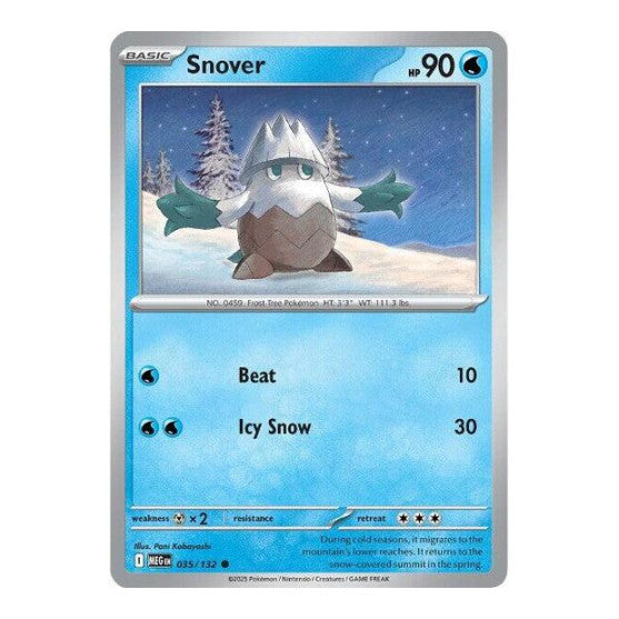 Snover - 035/132 (MEG) #035/132 Common (Reverse Holofoil Moderately Played) ME01: Mega Evolution Pokemon: 2025