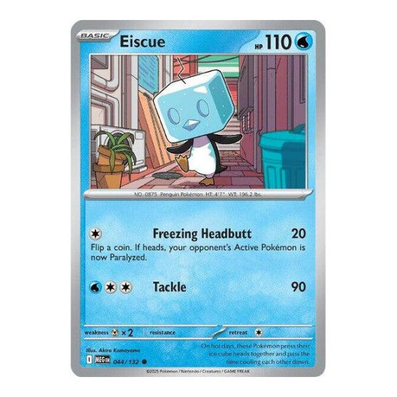 Eiscue (MEG) #044/132 Common (Reverse Holofoil Moderately Played) ME01: Mega Evolution Pokemon: 2025