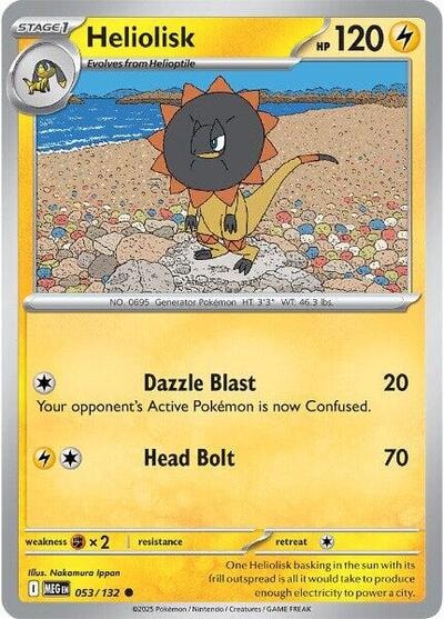 Heliolisk (MEG) #053/132 Common (Reverse Holofoil Moderately Played) ME01: Mega Evolution Pokemon: 2025