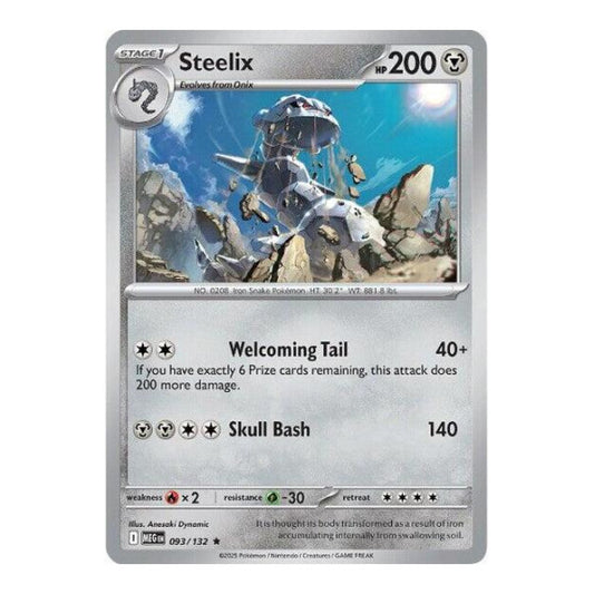 Steelix - 093/132 (MEG) #093/132 Rare ME01: Mega Evolution Pokemon: 2025