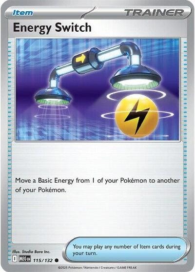 Energy Switch (MEG) #115/132 Common (Reverse Holofoil Moderately Played) ME01: Mega Evolution Pokemon: 2025
