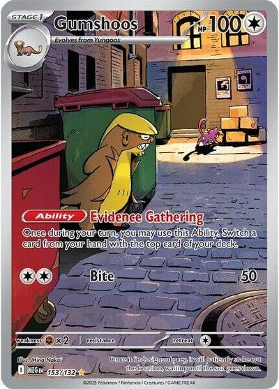 Gumshoos - 153/132 (MEG) #153/132 Illustration Rare ME01: Mega Evolution Pokemon: 2025