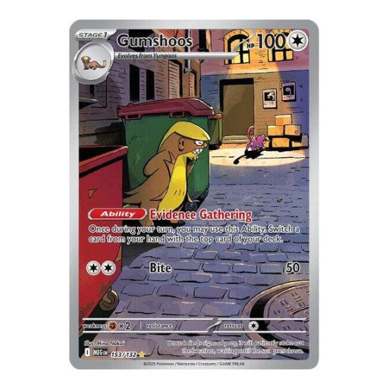 Gumshoos - 153/132 (MEG) #153/132 Illustration Rare ME01: Mega Evolution Pokemon: 2025