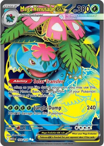 Mega Venusaur ex 155 132 (MEG) #155/132 Ultra Rare (Holofoil Near Mint) ME01: Mega Evolution Pokemon: 2025