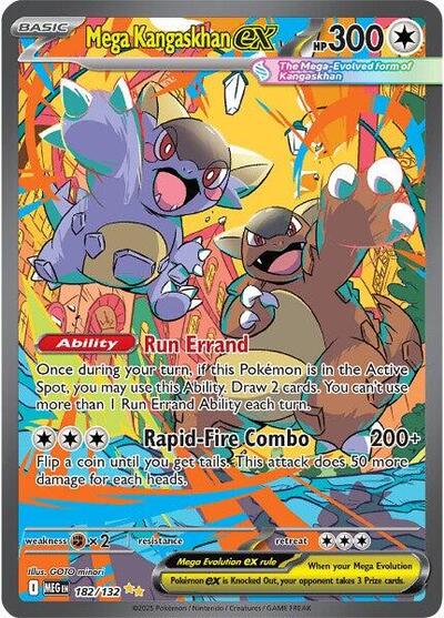 Mega Kangaskhan ex 182 132 (MEG) #182/132 Special Illustration Rare (Holofoil Near Mint) ME01: Mega Evolution Pokemon: 2025