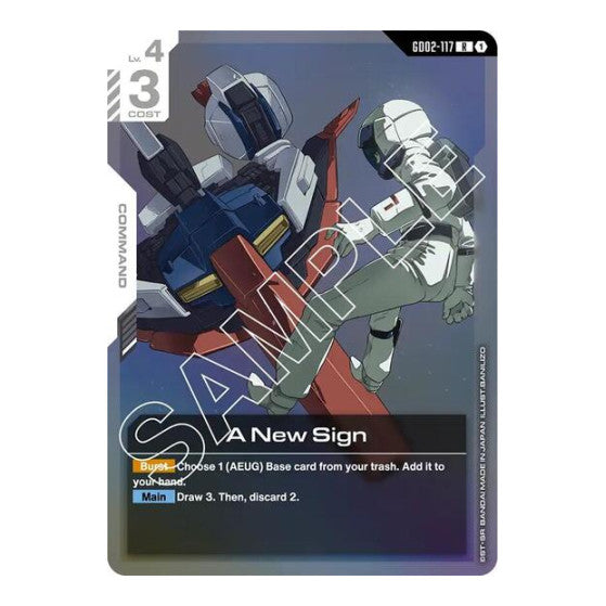 A New Sign (GD02) #GD02-117 Rare (Holofoil Near Mint) Dual Impact Gundam Card Game: 2025